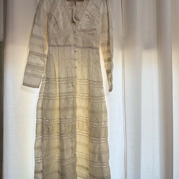 LoveShackFancy Cream Midi Dress - Picture 2 of 3